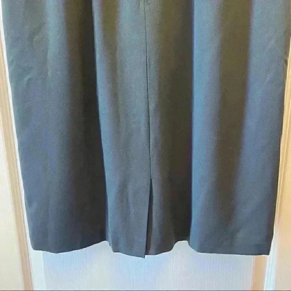 Vintage Wool Pencil Skirt Side Pockets Lined Green Size 10 - Picture 9 of 16